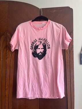 George Harrison Graphic Pink Vintage T-Shirt